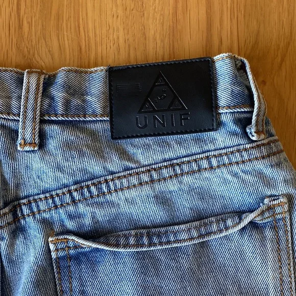 UNIF Vada Denim Shorts Distressed Cuffed - Picture 9 of 10